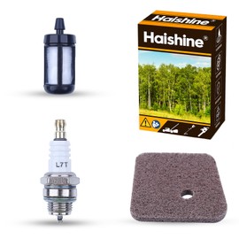 Air Fuel Filter Spark Plug for STIHL FS38 FS45 FS46 FS55 FC55 HS45 KM55 HL45 String Trimmer Brushcutter Edger Engine, KM55 Air Filter Service Kit with Spark Plug Fuel Filter Parts for 4140 124 2800