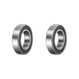 uxcell 6903-2RS Deep Groove Ball Bearing, 2pcs 11/16" x 1-3/16" x 1/4" Chrome Steel Z2 Double Steel Sealed Bearing, Black