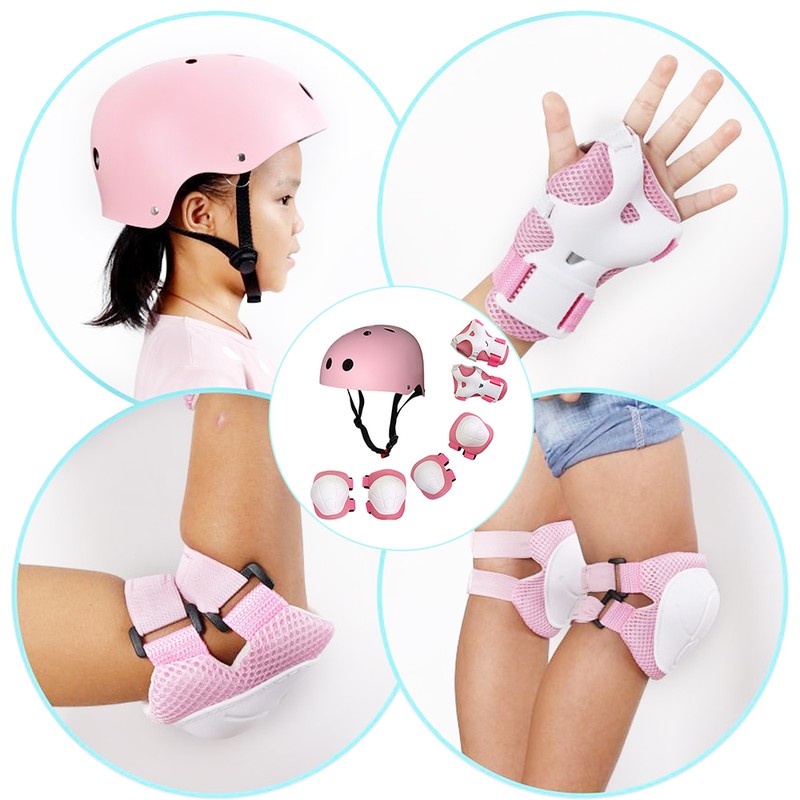 [通拓商品]Children Protective Gear Set 7 in 1 Adjustable Helment Knee