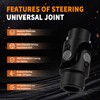 13/16"-36 Spline X 3/4" DD Black Steering Universal Joint Single