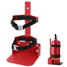 Fire Extinguisher Mount,Heavy Duty Vehicle Bracket Compatible with 20lb ABC, 10lb CO2 or a 15lb CO2 Fire Extinguishers (Red)