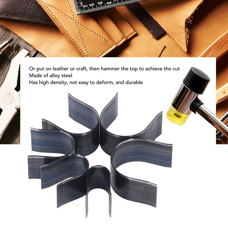 6 Pcs Leather Die Cutter Tool Round Arrow Tail Shape