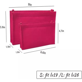 LV 버코드 펠트 지갑 삽입 정리함 LV 26 19 화장실 파우치 D 링 부착 체인 스트랩 포함 [Large] Barcode Felt Wallet Insert Organizer LV 26 19 Toiletry Pouch with D Ring Attached Chain Strap [Large]