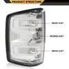 CNNELL Rear Tail Light Assembly Clear Euro Compatible With 2016-2019