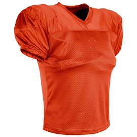 Champro Boys' Preseason Practice Mesh Youth Football Jersey, Orange, Small