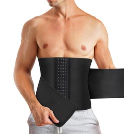 KUMAYES Faja para Gym Hombre,Cinturón Gym Peso Reductora de Grasa Ajustable,Faja para Sudar Abdominal,Cinturones Hombre Gym para Correr,Ejercicio...  