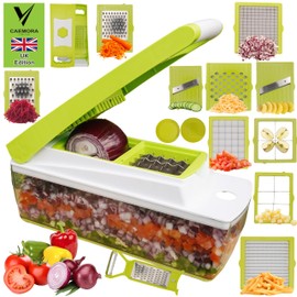 14-in-1 Multi-Purpose Slicer Safest Mandoline Vegetable Fruit Grater Slicer Onion Veggie Slicer Dicer Chipper Peeler Veg Chopper Kitchen Gadgets Potato Grater