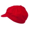 Circle Mario and Luigi Embroidered Cotton Newsboy Cap - Red
