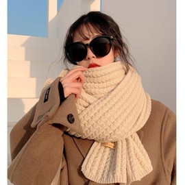New Arrival Pure Handmade Women's Winter Chunky Christmas Scarf lf1095 Free Size / Wine (Model's Color) 3ea