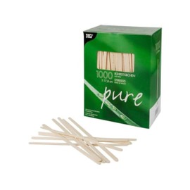 Papstar 10081, 1000 stirring sticks, wood, pure, 17,8 centimeter x 5 mm, made of light birch wood