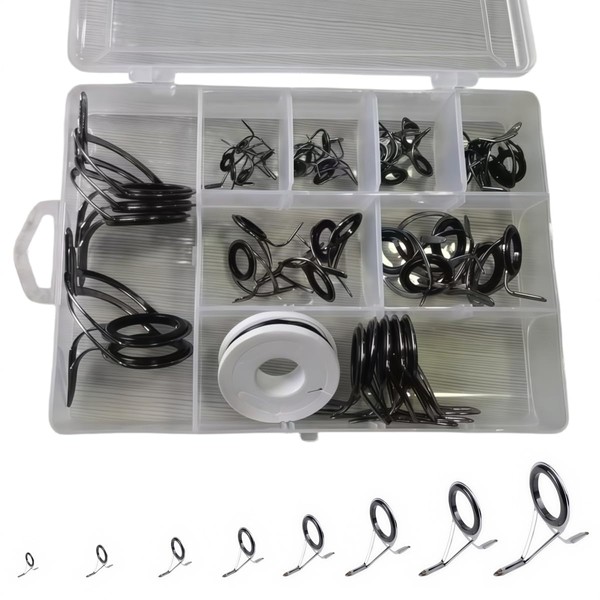 Houderrong Baitcasting Rod Guide Repair Kit – 8 Sizes (5