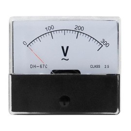 DH 아날로그 전압 패널 계량기, DH670, AC 0-300V, 70x60mm, 1 개 [04 100V] Analog Voltage Panel Meter, DH670, AC 0-300V, 70x60mm, 1 piece [04 100V]