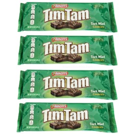 New! Tim Tam Dark Mint Choc Cookie Biscuits (4 Pack Deal x 165g Ea) Aussie Made & Loved