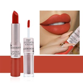 2-in-1 matte lipstick, no grainy lipstick feeling with long-lasting moisturizing, liquid, matte and long-lasting lipstick (color code - 4)
