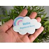 Badgemaster Hello My Name is Cloud Shaped Badge Premium Domed