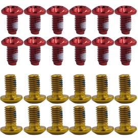 24 Pcs Bicycle Rotor Screws, Bike Disc Brake Rotor Bolts, Disc Brake Rotor Bolts, MTB Rotor Bolts, Screws Bolts for Mountain Bike Cycling Supplies, Steel Bicycle Disc Brake Screws