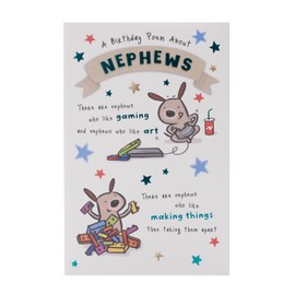 UK Greetings Birthday Card for Nephew - Sweet Poem Design