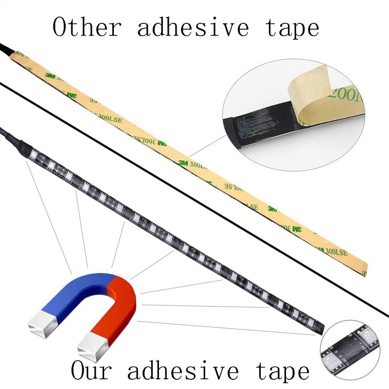 Ubanner LED Light Strip Computer Lighting White, Magnetic, Molex Connector,