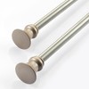 Deco Window 2 Pack Silver Curtain Rods for Window 28