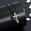 Butterfly Cross Urn Necklace for Ashes Men Women Cremation Jewelry