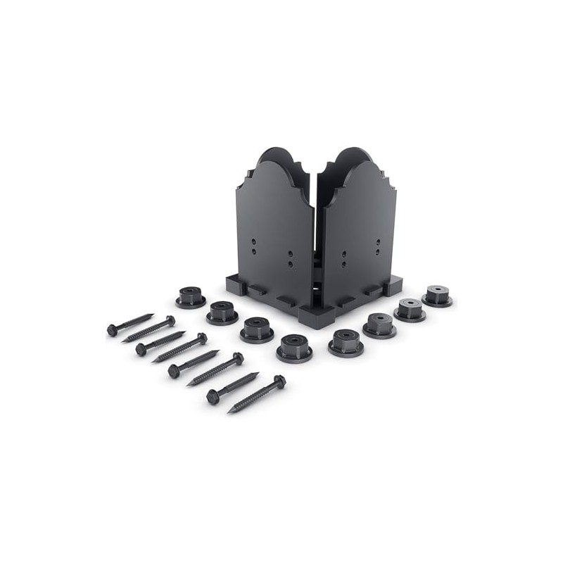 Ozco Laredo Sunset 6x6 Post Base Kit, Includes Decorative Plates,