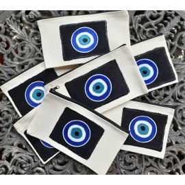 Page & Leaf evil eye pouch