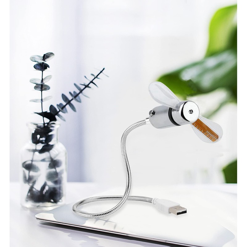 Saytay LED Clock USB Fan With Temperature Display - Portable