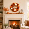 Fall Wreath for Front Door, 24 Inch Artificial Autumn Door