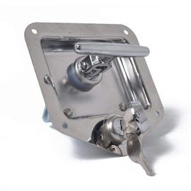 Krtopo Stainless Steel Trailer RV Travel Lock Anti-Theft Tool Box T-Shape Handle Door Lock for Caravans Lorries Warehouses Motorhome Patrol Cars