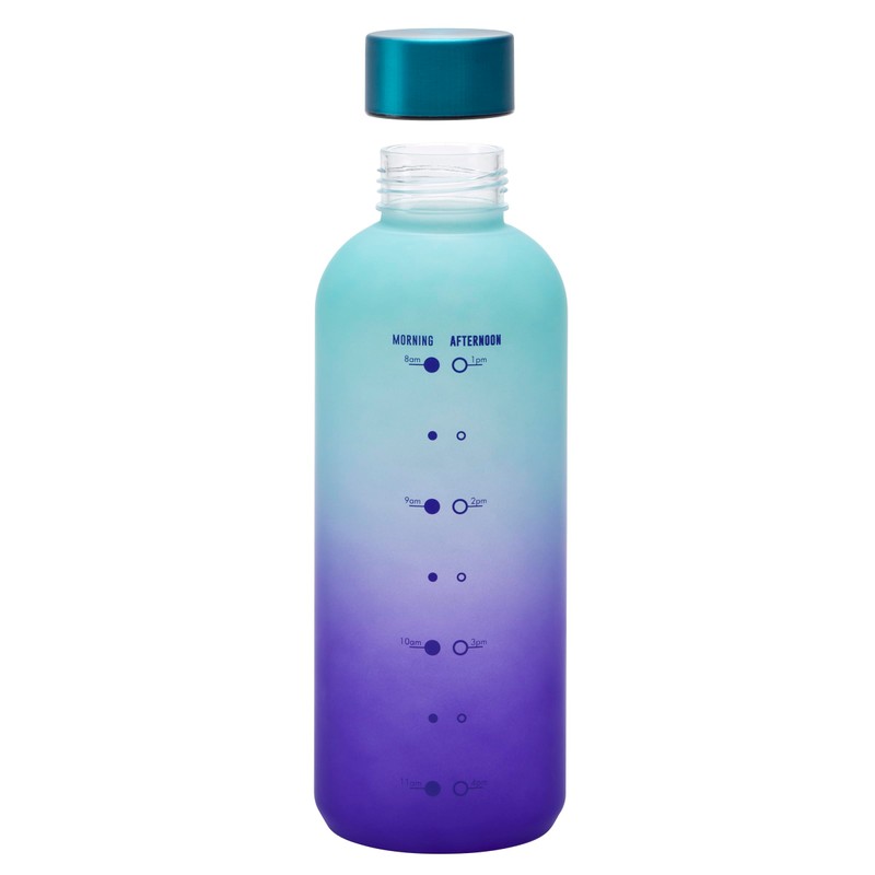 Smash 650ml Soft Touch Water Timings Bottle Teal/Purple