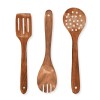 LX LEKHX Wooden Spoons for Cooking, 3 Pcs Natural Teak