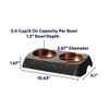 Double Pet Bowl with Marble Stand, Copper Stainless Steel