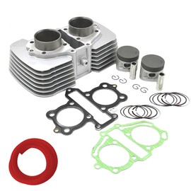 Road Passion 12100-KBG-671 53mm Bore Cylinder Head & Piston Kit & Gasket & 1m Oil Tube Replacement for Honda CA250 CMX250 CA 250 CMX 250 1996-2011/ CMX250C CMX 250 C Rebel 250 1996-2015