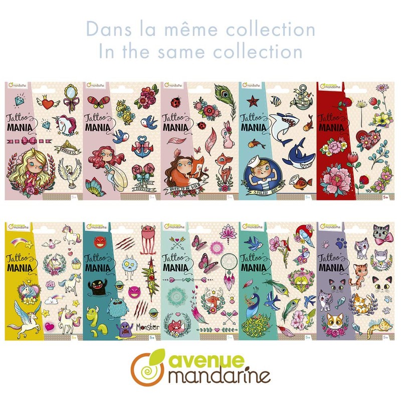 Avenue Mandarine CC056C Tattoo Mania Pack 1 Sheet of 13