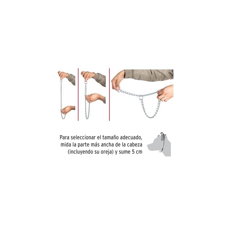 Fiero CACA-35, Cadena de castigo para perro, 3.5 mm