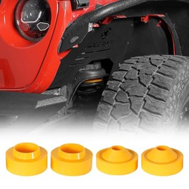 Hooke Road JK - Kit de elevación de nivelación espaciadora de 1.5 pulgadas compatible con Jeep Wrangler JK y Unlimited 2/4 puertas, separadores de suspensión delantera y trasera, 4 unidades