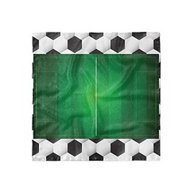 Ambesonne Soccer Headscarf, Football Field Goal, Hijab Scarf, 35" X 35"