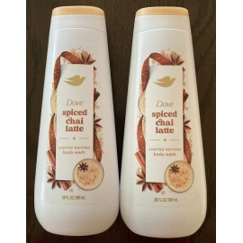 Dove Holiday Treats SPICED CHAI LATTE Body Wash LIMITED EDITION 20 oz Lot Of 2