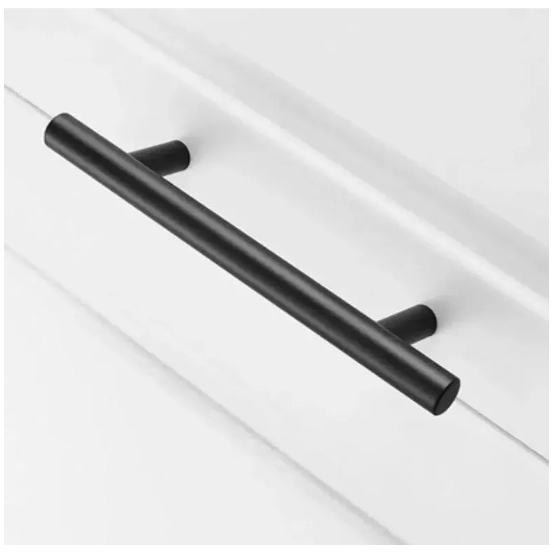 Herrajes Guerrero Jaladera En Barra 15.6 Cm Acero Inox Negro