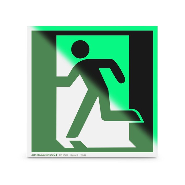 Escape route sign additional sign left | foil, photoluminescent |