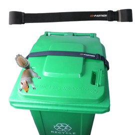 1PCSS Trash Can Locks for Animals with Double Metal Claw Bear Proof Trash Can Lock, Adjustable Strap for 28-96 Gallon Garbage Can Locks for Animals Outdoor Trash Can Lid Lock Against Raccoon