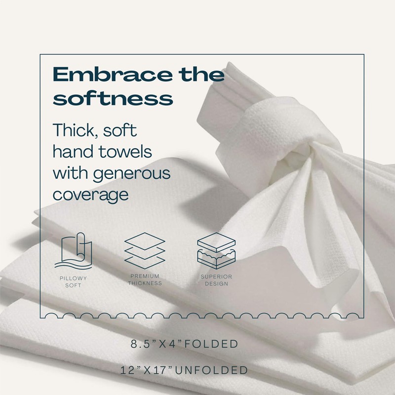 Lintext Disposable Linen-Feel Guest Towels - 12" x 17" Cloth-Like