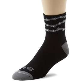 SockGuy Chains 3IN - Calcetines de ciclismo, Negro, 5-9