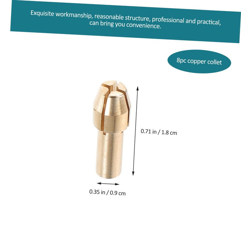 Operitacx 1 Set Brass Collet for Electric Grinding Drill Rotary