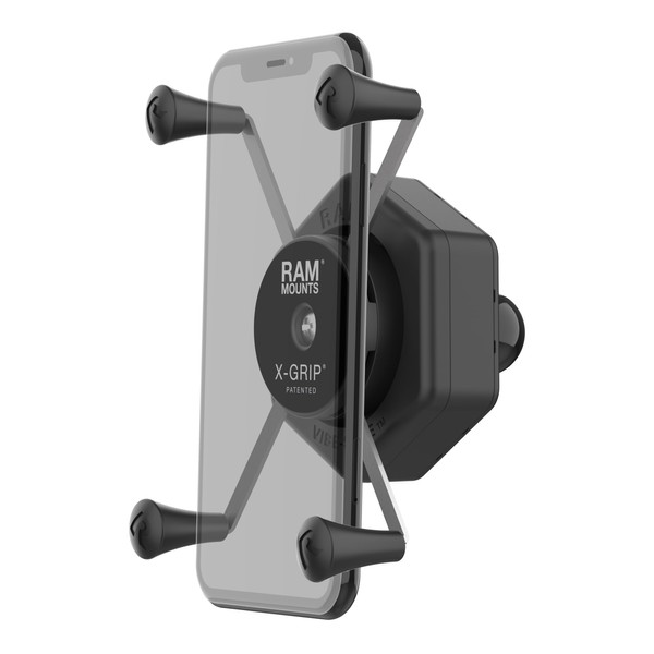 RAM MOUNTS X-Grip Large Phone Holder with Ball & Vibe-Safe Adapter RAM-HOL-UN10B-462