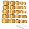 GASHER 25 Pcs Brass Pipe Fitting,1/8" 1/4" 3/8" 1/2" 3/4"