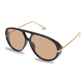 GIGIMOTTE Aviator Sunglasses for Women Retro Oversized Round Shades Trendy Shield Sun Glasses with UV400 Protection GM9609C4