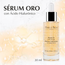 Sérum Oro + Limpiador Facial Champagne Marie d’Argan, Antiedad, Antiarrugas, Reafirmante, Hidratante, Elimina Impurezas, Todo Tipo de Piel
