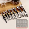 ChefAide Pack of 8 Stainless Steel Magnetic Measuring Spoons Set,