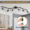 Ascher 6-Light LED Track Lighting Kit, Flexibly Rotatable Light Heads,